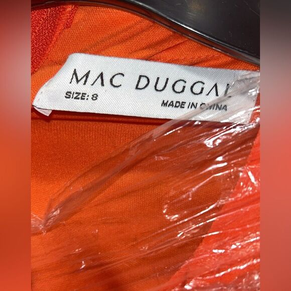 NWT Women's Mac Duggal Puff-Sleeve Cut-Out Trumpet Gown in Size 8 - Picture 6 of 7